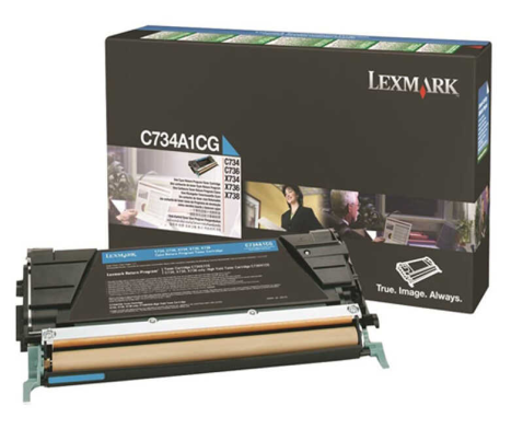 Lexmark C734A1CG - Mavi Toner